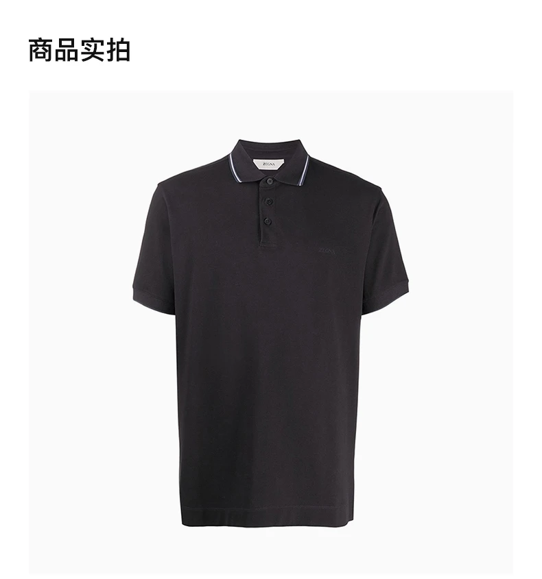 商品Zegna|Z Zegna 杰尼亚 男士海军蓝色T恤 VV360-ZZ661-B09,价格¥904,第4张图片详细描述