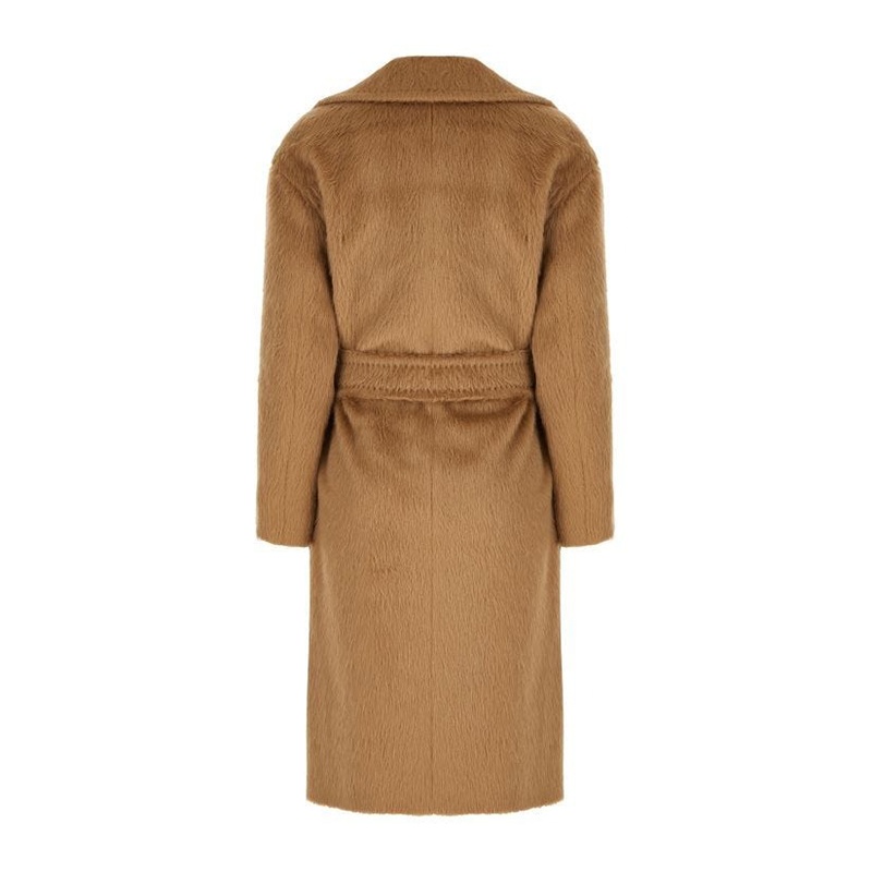 商品Max Mara|MAX MARA 'S  24年款女士羊驼毛混纺双排扣插肩袖翻领大衣,价格¥4584,第3张图片详细描述