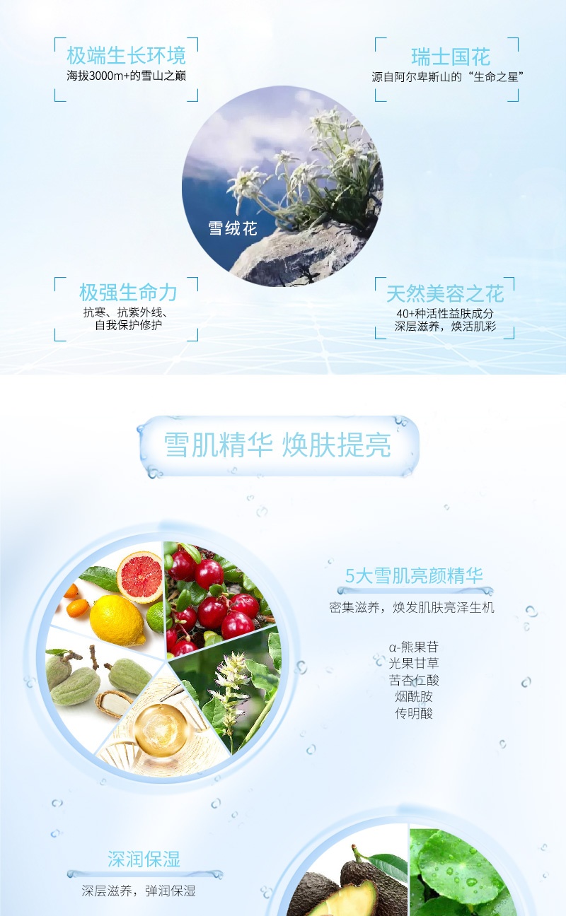商品[国内直发] Eiichi Ishino|Ei洢嫒日本雪绒花面膜雪肌亮颜面膜提亮肤色改善暗沉面膜补水锁水 ,价格¥54,第2张图片详细描述