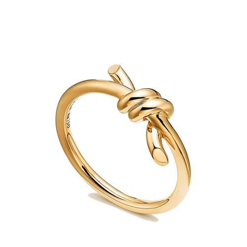 商品Tiffany & Co.|  Tiffany & Co./蒂芙尼 22春夏新款 Knot系列 18K金 黄金色 绳结戒指GRP12002,价格¥10483,第2张图片详细描述