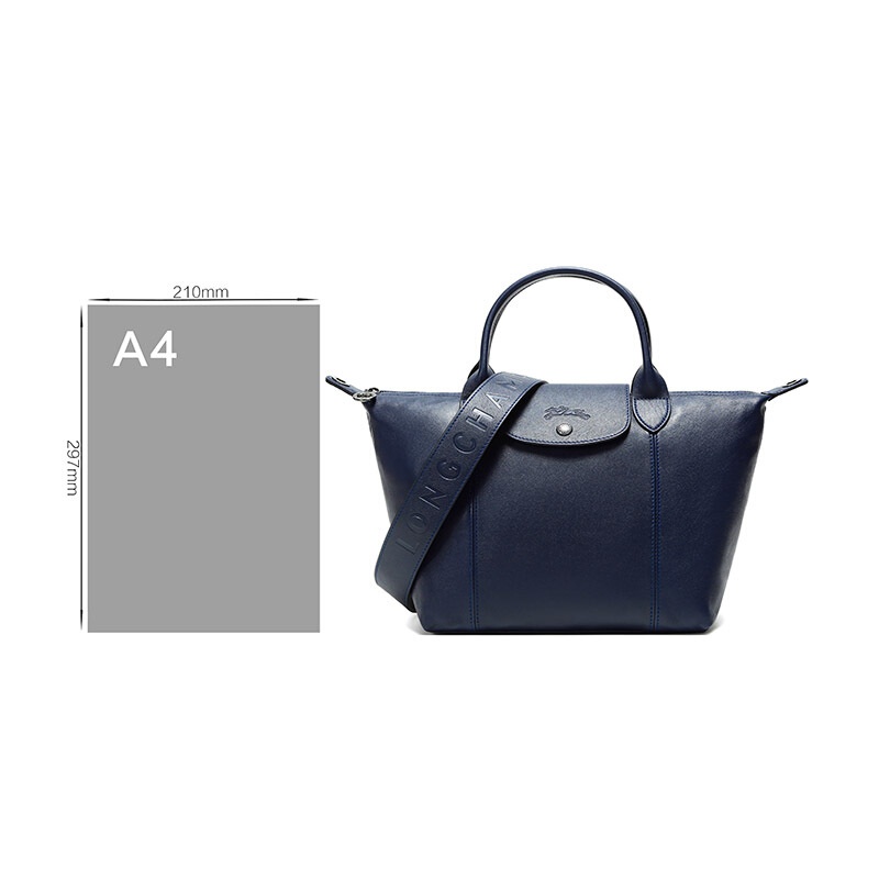 商品[国内直发] Longchamp|珑骧饺子包LONGCHAMP 女士LE PLIAGE CUIR系列黑色皮质手提单肩包小号饺子包L1512 757 001,价格¥2770,第6张图片详细描述