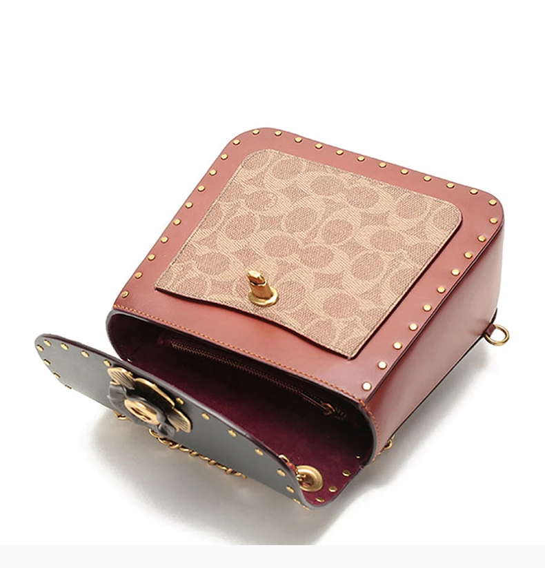 商品Coach|COACH(专柜)  女士拼色小牛皮双肩包 C2463B4NQ4 ,价格¥1492,第9张图片详细描述