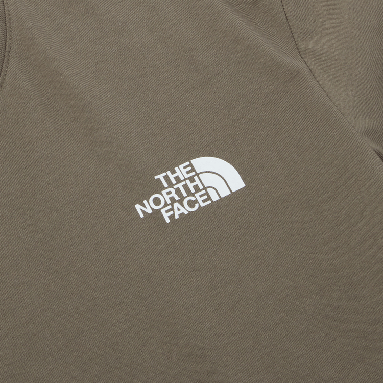 商品The North Face|【Brilliant|北面特惠】北面棉质基本款短袖 T 恤 COTTON BASIC S/S R/TEE BROWN NT7UP47E,价格¥295,第4张图片详细描述