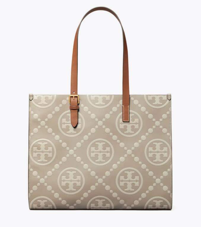 商品Tory Burch|汤丽伯奇女士T MONOGRAM 撞色压花托特包大号（香港仓发货）,价格¥3842,第11张图片详细描述