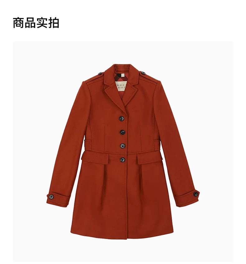 商品[国内直发] Burberry|BURBERRY 红色女士大衣 3965068,价格¥7663,第3张图片详细描述