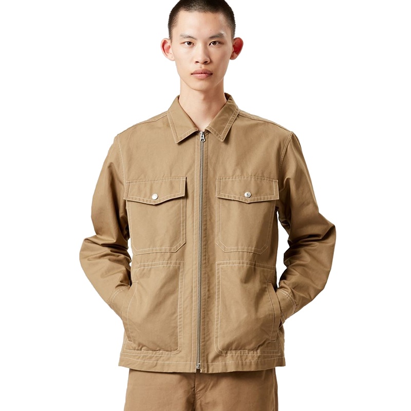 商品Isabel Marant|ISABEL MARANT 男士卡其色纯棉翻领夹克,价格¥3985,第3张图片详细描述