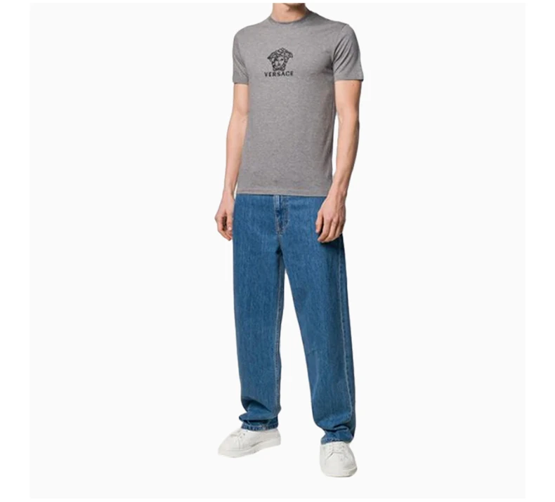 商品Versace|VERSACE 范思哲 男士灰色棉质T恤 A82396-A224589-A904B,价格¥2266,第7张图片详细描述