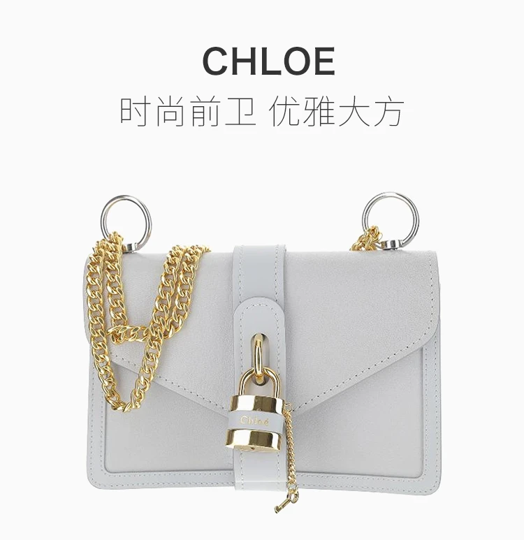 商品[国内直发] Chloé|Chloe' 蔻依 女士灰色皮革单肩包 C19WS205-B71-27S,价格¥10852,第1张图片详细描述