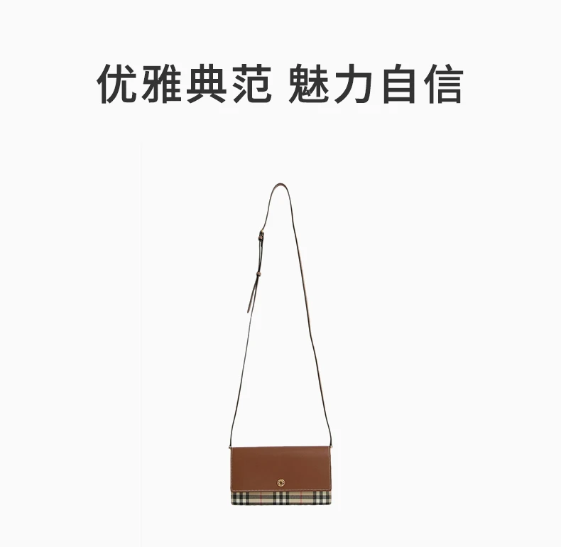 商品Burberry|BURBERRY 女士棕色迷你单肩包 8049248,价格¥5552,第1张图片详细描述