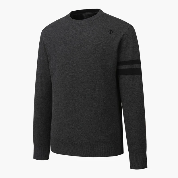 商品【预售商品15天发货】 DESCENTE|高尔夫系列男士条纹防风针织外套适合户外活动 DO42MFKPOA-CHAG,价格¥1413,第4张图片详细描述