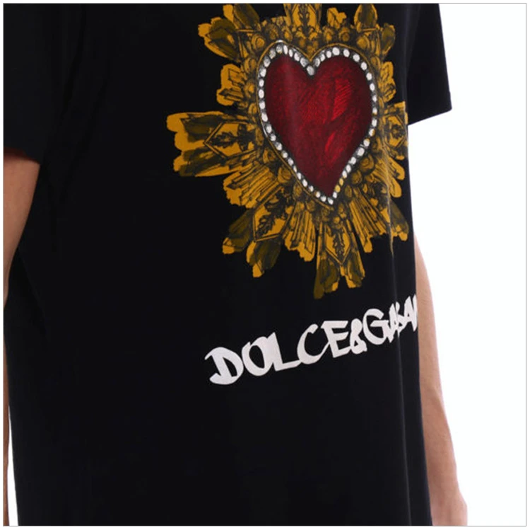 商品Dolce & Gabbana|Dolce&Gabbana 杜嘉班纳 男士黑色圆领半袖 G8IG8T-FH7OF-HNP30,价格¥1297,第7张图片详细描述