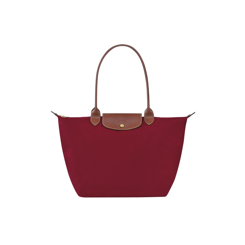 商品Longchamp|LONGCHAMP/珑骧 女士深蓝色帆布金色五金按扣拉链开��合大号托特包,价格¥814,第2张图片详细描述