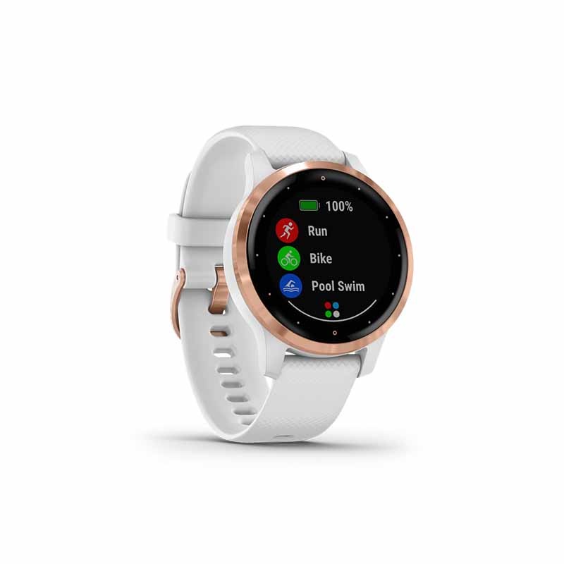 商品Garmin|GARMIN 女士玫瑰金色树脂表盘石英机芯白色硅胶表带智能手表40MM,价格¥1979,第4张图片详细描述