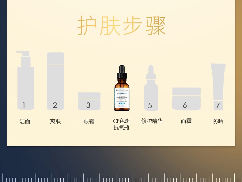 商品SkinCeuticals|修丽可 杜��克CF日间精华高浓度VC抗氧化美白淡斑面部精华 30ml 美白淡斑抗初老修护维稳,价格¥914,第12张图片详细描述