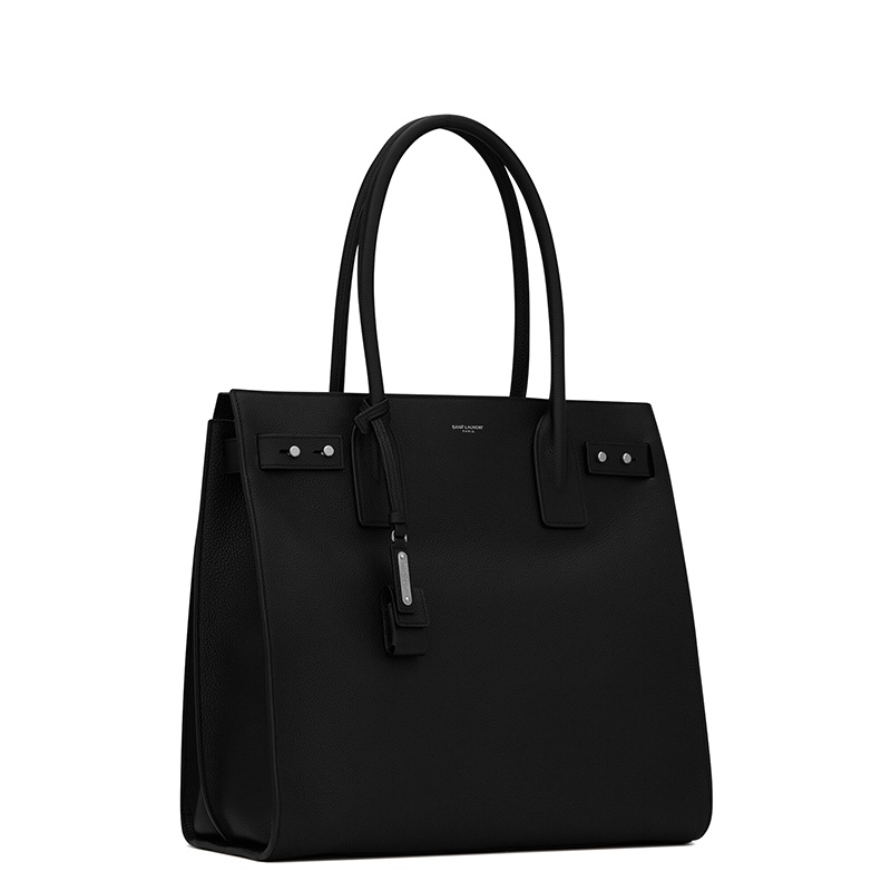 商品Yves Saint Laurent|SAINT LAURENT PARIS/圣罗兰 YSL NORTH/SOUTH系列男士黑色粒面小牛皮锁头手提斜挎单肩包647168DTI0E1000,价格¥17556,第6张图片详细描述