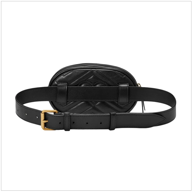 商品[国内直发] Gucci|GUCCI 古驰 女士黑色皮革腰包 476434-DSVRT-1000,价格¥6402,第15张图片详细描述