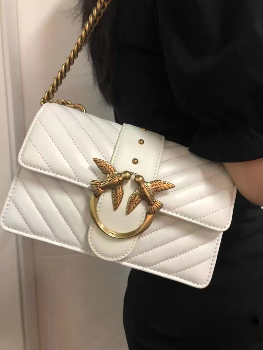 商品PINKO|【享贝家】（国内现货）PINKO 经典链条飞鸟燕子包 单肩斜挎包 女款 白色 1P22BW-Y7FY/Z14 G-QD,价格¥1491,第5张图片详细描述