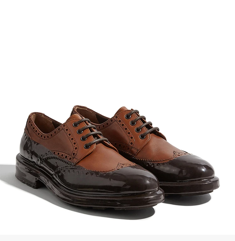 商品[国内直发] Salvatore Ferragamo|SALVATORE FERRAGAMO 男士黑色牛皮和硅胶系带正装鞋 02-C071-725443,价格¥4723,第5张图片详细描述