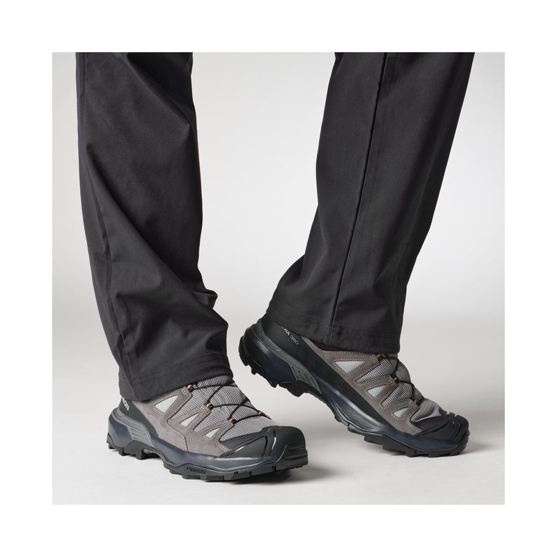 商品Salomon|Salomon萨洛蒙 X ULTRA 360 LEATHER GORE-TEX系列男士鲨鱼皮灰/岩石灰/海藻绿纺织登山鞋,价格¥1166,第8张图片详细描述