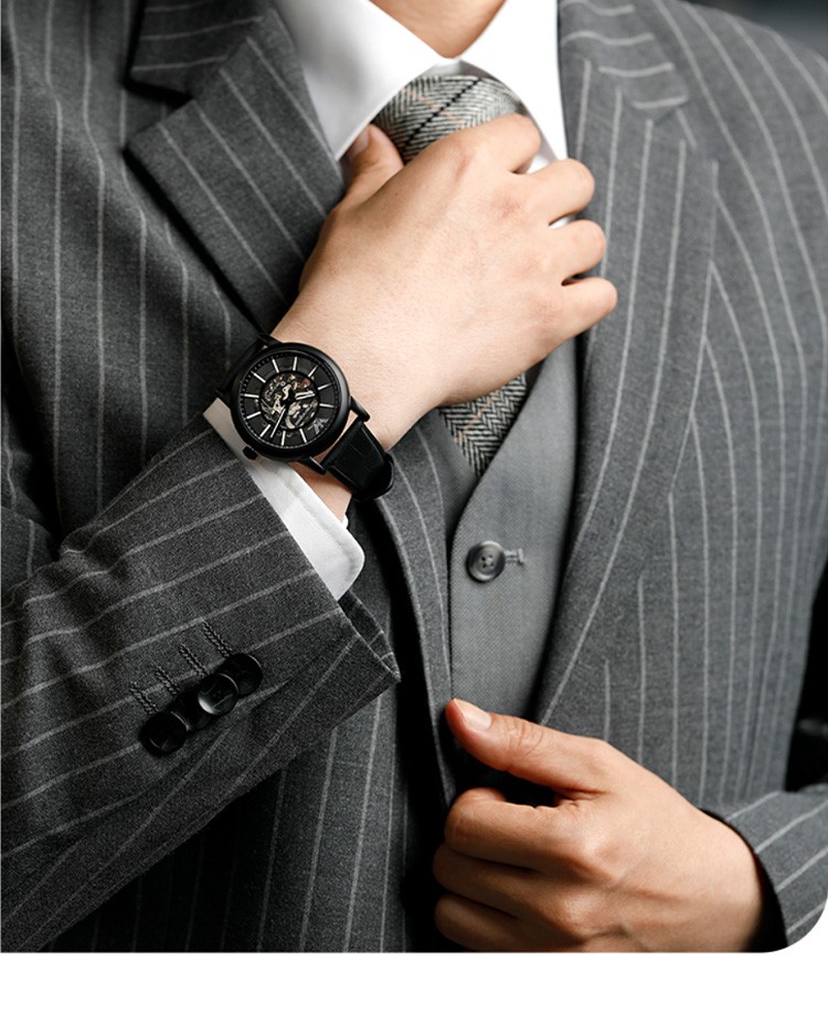 商品[国内直发] Emporio Armani|Armani阿玛尼旗舰店黑武士手表男士运动型 潮流镂空机械表AR60008,价格¥1699,第10张图片详细描述