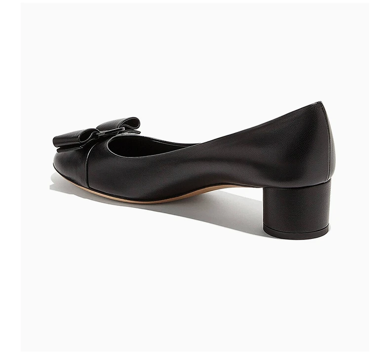 商品Salvatore Ferragamo|SALVATORE FERRAGAMO 黑色女士低跟鞋 0685762,价格¥2362,第6张图片详细描述