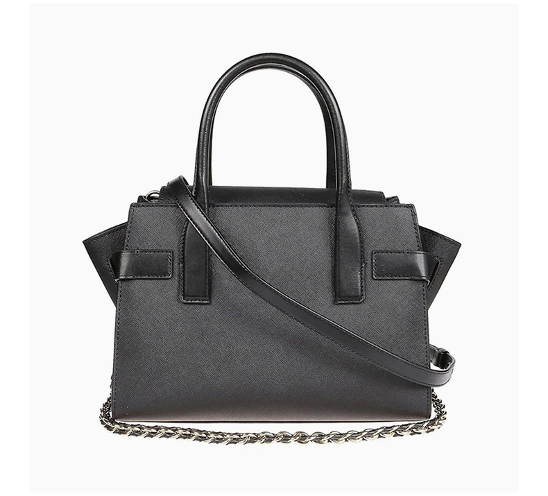 商品[国内直发] Michael Kors|Michael Kors 迈克高仕 女士黑色金色标徽手提包 30S0GNMS1L-BLACK,价格¥1503,第5张图片详细描述