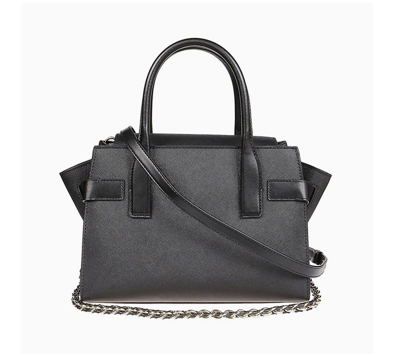 商品[国内直发] Michael Kors|Michael Kors 迈克高仕 女士黑色金色标徽手提包 30S0GNMS1L-BLACK,价格¥2011,第5张图片详细描述