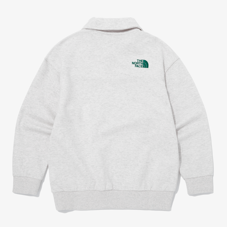 商品The North Face|【Brilliant|包邮包税】儿童学校日领运动衫 K'S SCHOOLDAY COLLAR SWEATSHIRTS OATMEAL NM5MQ05S,价格¥354,第3张图片详细描述