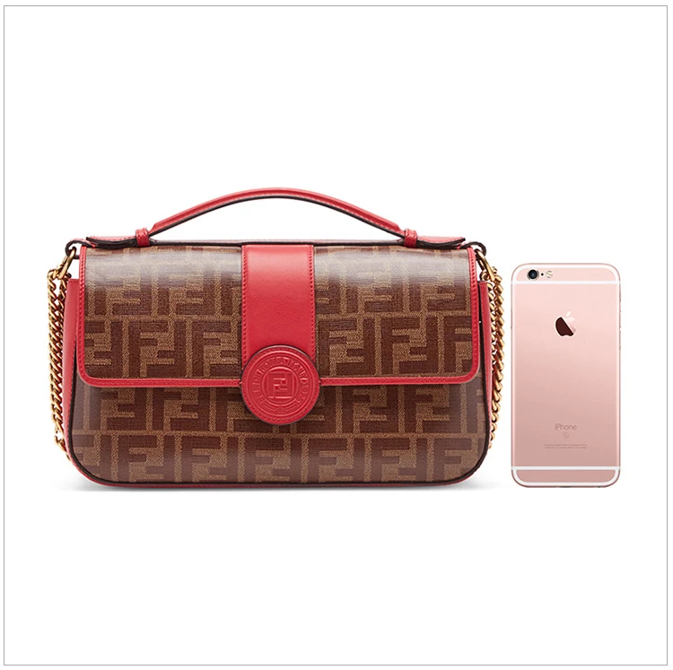 商品[国内直发] Fendi|Fendi 芬迪 女士棕色小牛皮单肩包斜挎包 8BT297-A5MP-F1539,价格¥13705,第3张图片详细描述