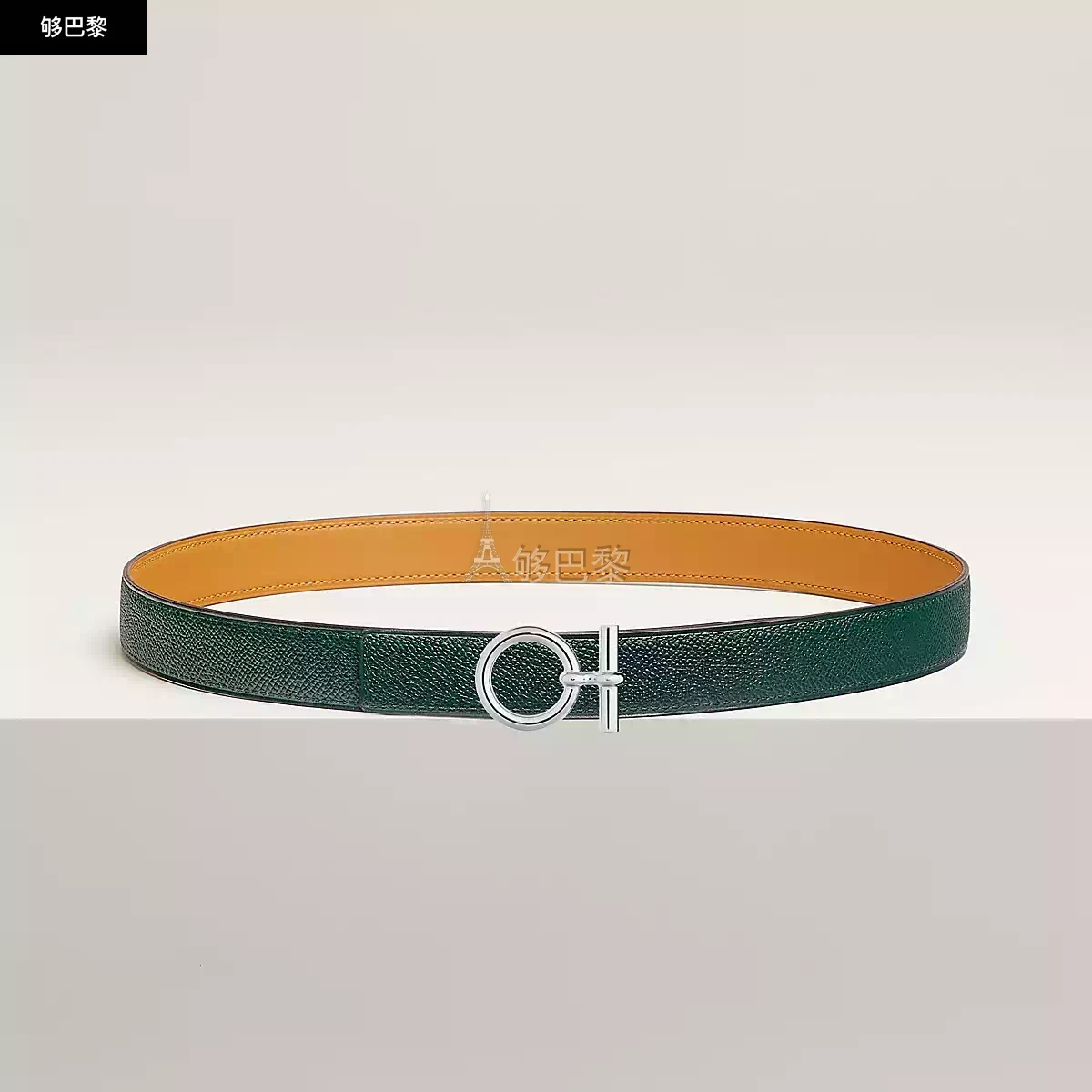 商品Hermes|【预售】 爱马仕 24秋冬 女士 腰带 Boucle de ceinture Flot & Cuir de ceinture réversible 24 mm H010617UK05 | H052150CAWV,价格¥6732,第4张图片详细描述