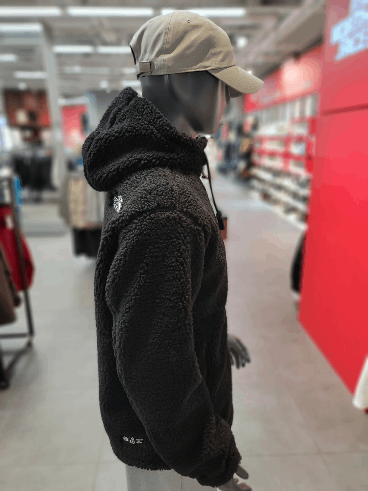 商品The North Face|【Brilliant|包邮包税】北面户外 男女共用 PLAY 绿色 绒布 连帽 NJ4FN64B BLK,价格¥998,第3张图片详细描述