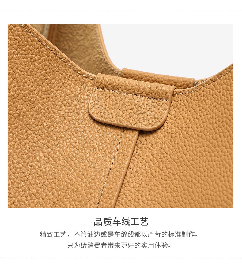 商品[国内直发] GLENVINTEN|格岚云顿真皮头层牛皮秋冬女包2022新款大包百搭潮通勤单肩包真皮质感大容量托特包,价格¥281,第16张图片详细描述
