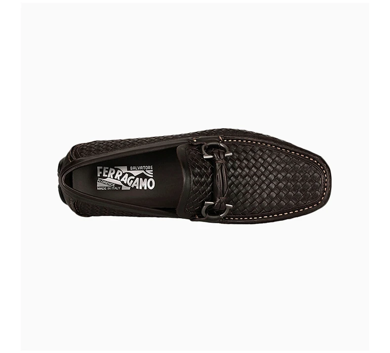 商品Salvatore Ferragamo|SALVATORE FERRAGAMO 深棕色男士驾车鞋 0570447-P-C-CAFF,价格¥3019,第8张图片详细描述