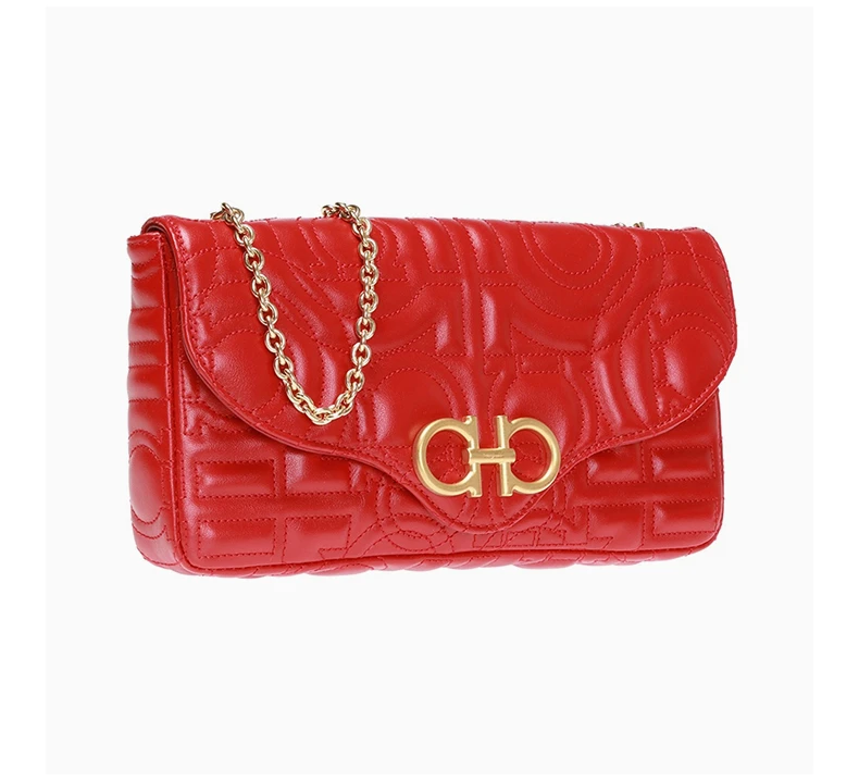 商品[国内直发] Salvatore Ferragamo|SALVATORE FERRAGAMO 红色女士斜挎包 22-D699-712971,价格¥7010,第6张图片详细描述