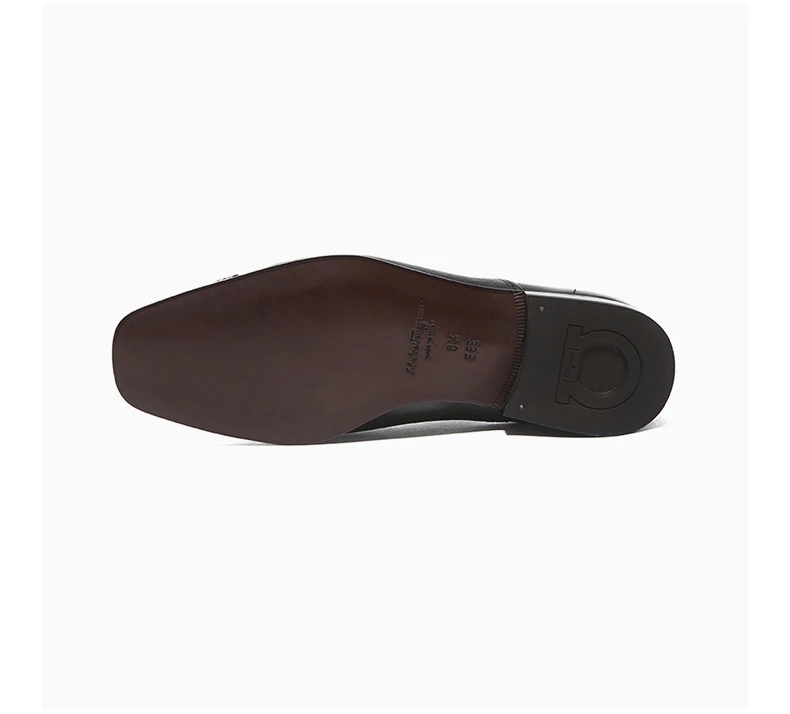 商品Salvatore Ferragamo|SALVATORE FERRAGAMO 男款黑色牛皮商务休闲皮鞋 0629302,价格¥2500,第5张图片详细描述
