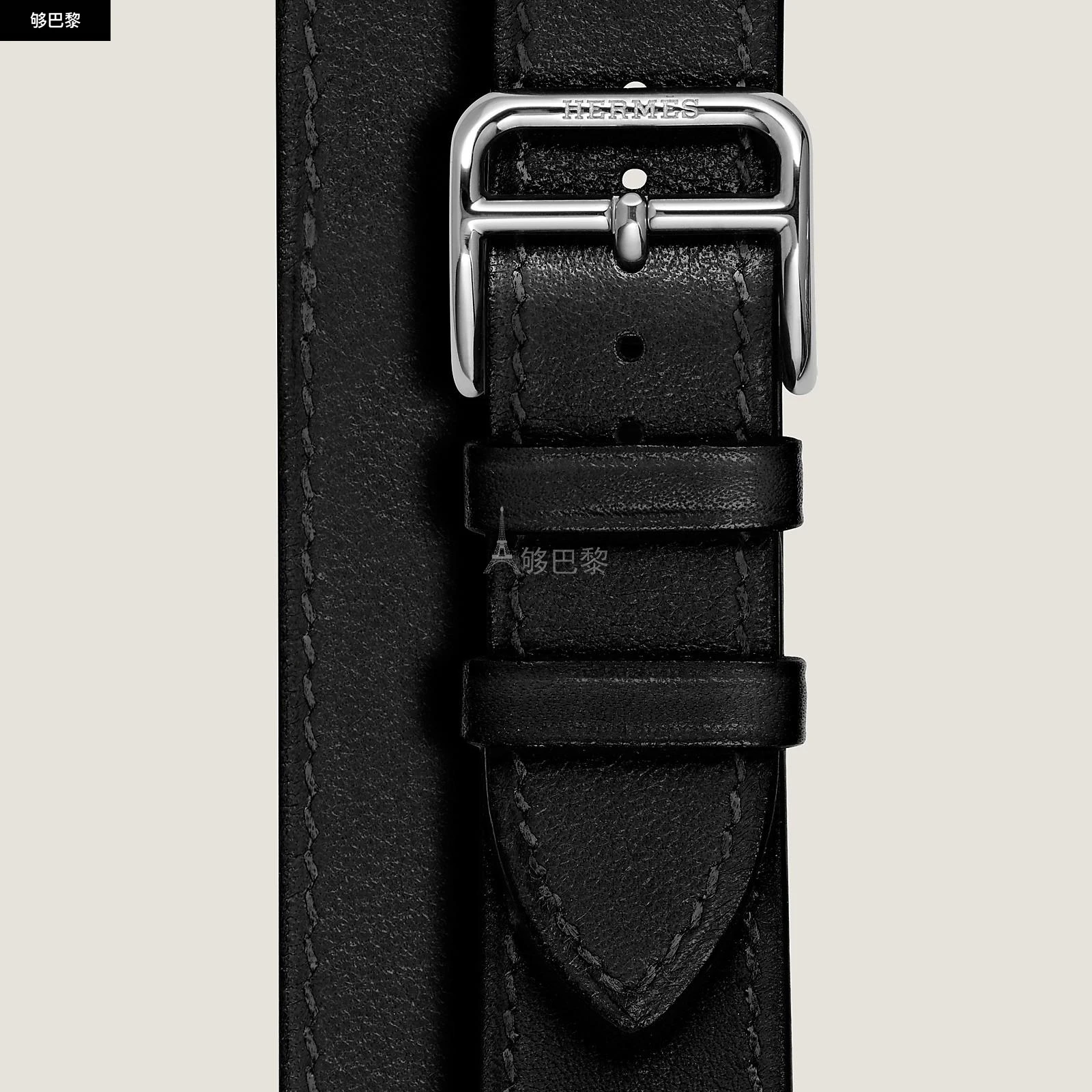 商品Hermes|【预售】 爱马仕 24秋冬 女士 手表带 Bracelet pour Heure H Moyen modèle 30 mm, double tour WKB0087WK89212,价格¥3858,第3张图片详细描述