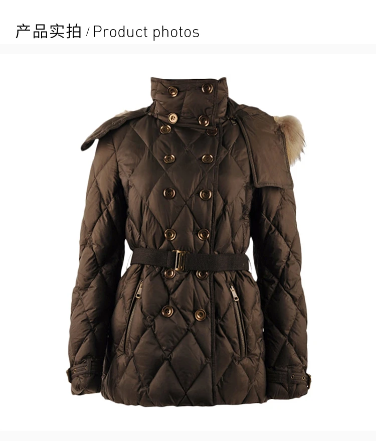 商品[国内直发] Burberry|BURBERRY 棕色女士羽绒服 3933551,价格¥6887,第4张图片详细描述