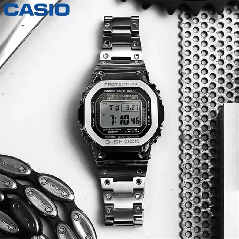 商品Casio|卡西欧（CASIO）G-SHOCK 潮流复古运动电子防水手表男 GMW-B5000D-1PR-银色-GMW-B5000D-1PR,价格¥2357,第3张图片详细描述