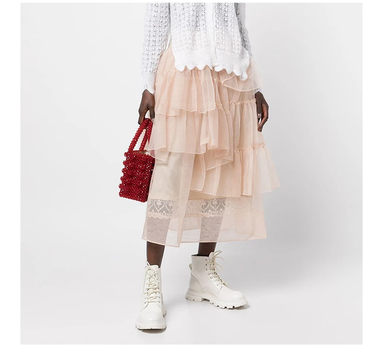 商品Simone Rocha|SIMONE ROCHA 女粉色女士半裙 30410035-NUDE,价格¥4799,第8张图片详细描述