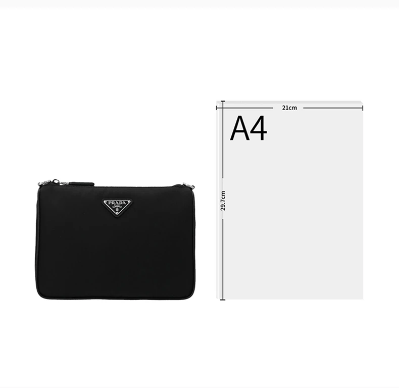商品[国内直发] Prada|PRADA 黑色男士单肩包 2VH113-2DMH-F0002,价格¥12813,第7张图片详细描述