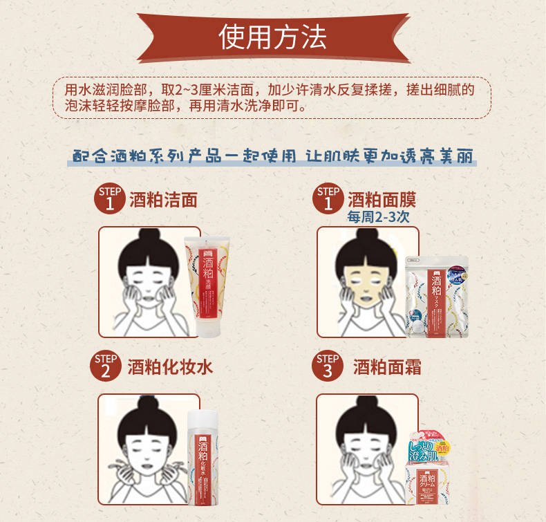 商品[国内直发] PDC|PDC 碧迪皙 Wafood Made酒粕洗面奶 170g/支,价格¥98,第4张图片详细描述