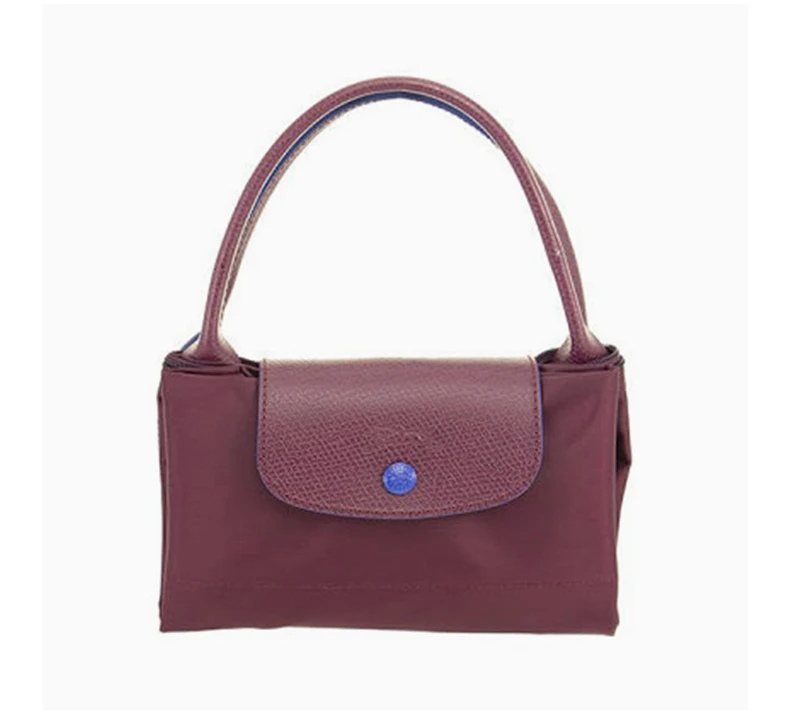 商品[国内直发] Longchamp|LONGCHAMP 女士紫色尼龙配皮刺绣LOGO手提包 1623619P22,价格¥957,第7张图片详细描述