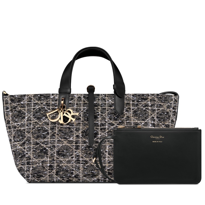 商品Dior|迪奥 Toujours系列女士黑色呢子手提包 M2821ODIO_M197,价格¥28004,第10张图片详细描述