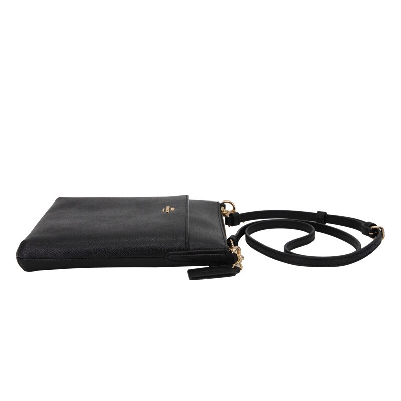 商品[国内直发] Coach|蔻驰COACH女士专柜款黑色皮质单肩斜挎包邮差包 41320 GDBLK,价格¥812,第7张图片详细描述