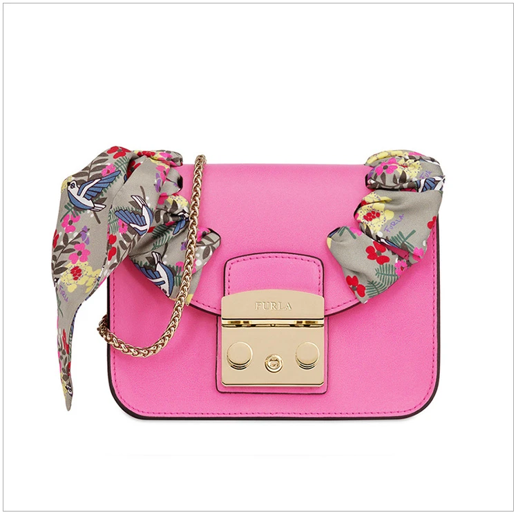商品[国内直发] Furla|FURLA  芙拉 女士粉色单肩斜挎包 942070,价格¥925,第3张图片详细描述