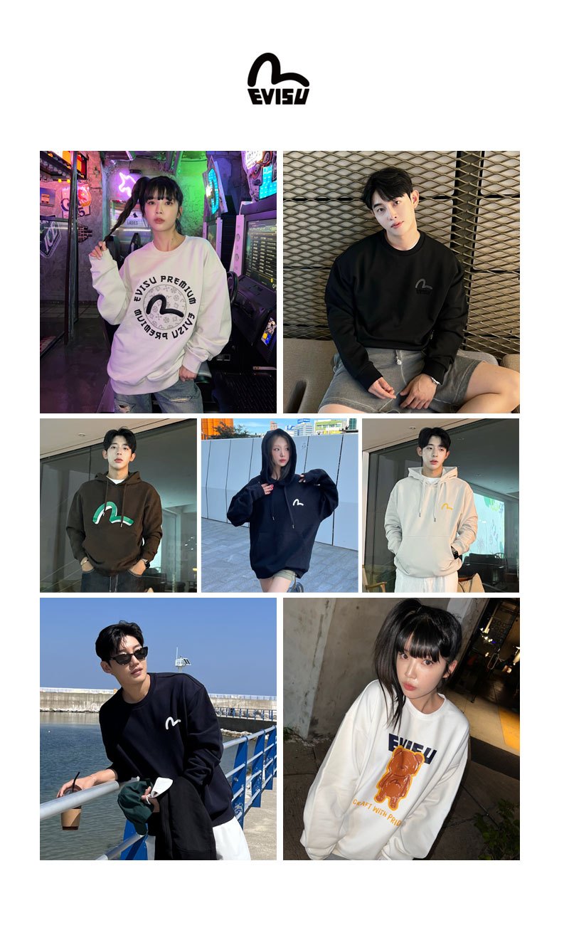 商品Evisu|【享贝家】韩版Evisu 惠美寿福神新款休闲裤卫裤运动裤 男女同款 黑色/灰色//米色（预售款，10天发货）EU5UZP941,价格¥259,第1张图片详细描述