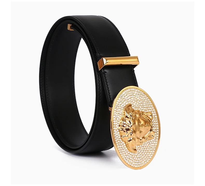 商品Versace|VERSACE 范思哲 黑色男士腰带 DCU4950-DVTP1-D41CH,价格¥3389,第5张图片详细描述