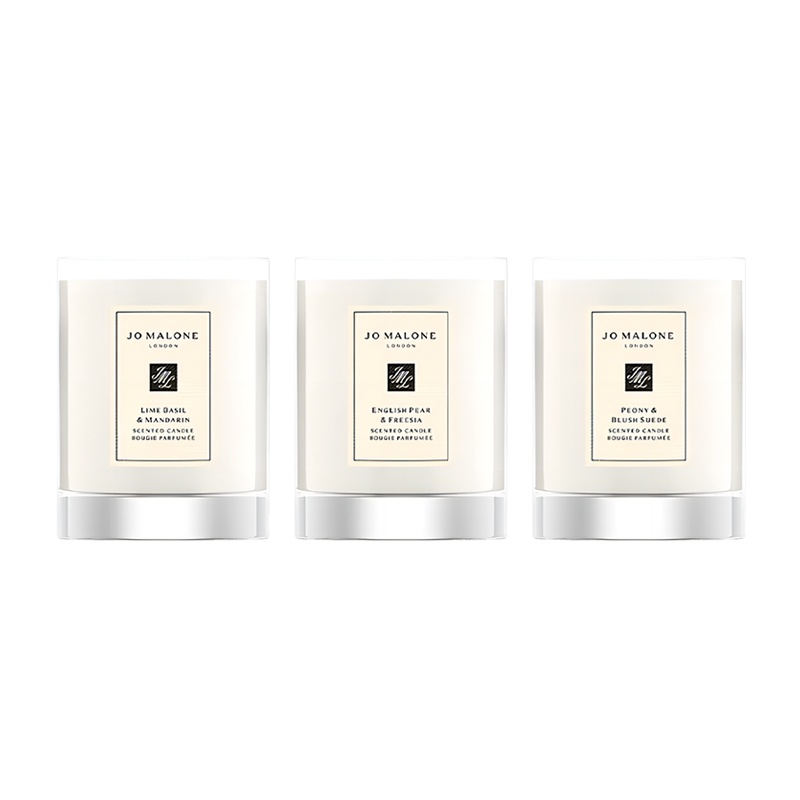 商品Jo Malone London|祖·玛珑 室内香氛香薰蜡烛套装60gx3 [英国梨与小苍兰+青柠罗勒与柑橘+牡丹与胭红麂绒],价格¥465,第13张图片详细描述