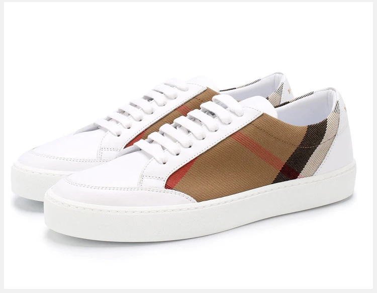 商品Burberry|Burberry 博柏利 女士织物配皮运动鞋 4040055,价格¥2538,第13张图片详细描述