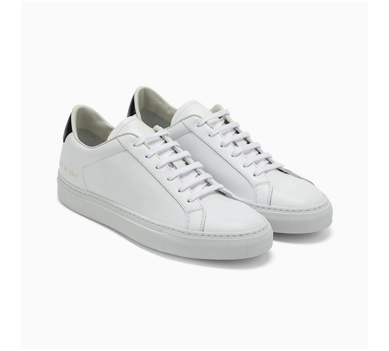 商品[国内直发] Common Projects|COMMON PROJECTS 男士白色黑尾皮革休闲运动鞋 2311-0547,价格¥1413,第5张图片详细描述